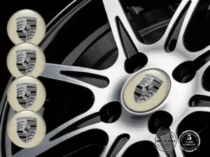 Porsche Ruota Emblema Stile Upgrade Cupola Resina